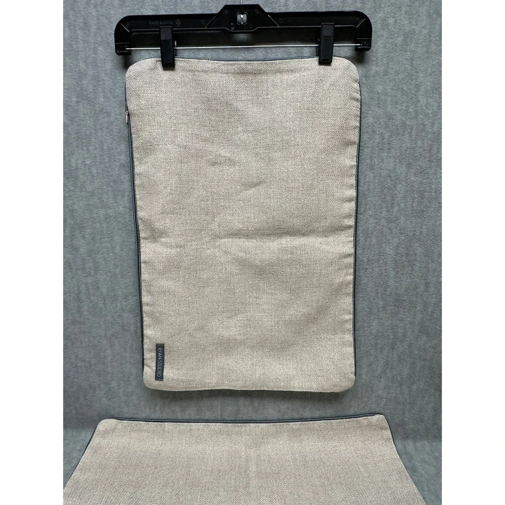 Ryan Studio Pillow Covers Muted Green Beige Geometric Line Zippered 14